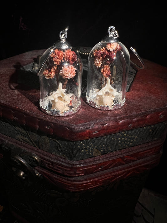 Ethereal Dome Snake Vertebrae Earrings