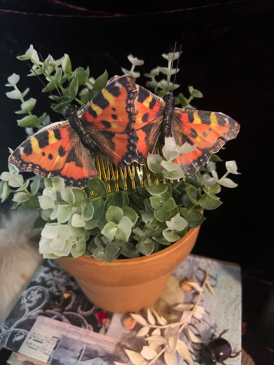 The “Garden Fairy” Hair Pin - Painted Lady Butterfly