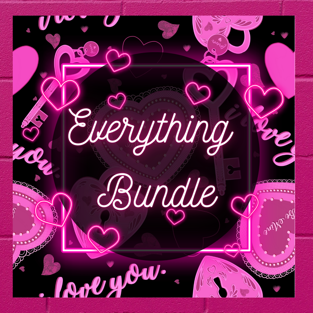 Valentines EVERYTHING BUNDLE seamless, coords & PNGs